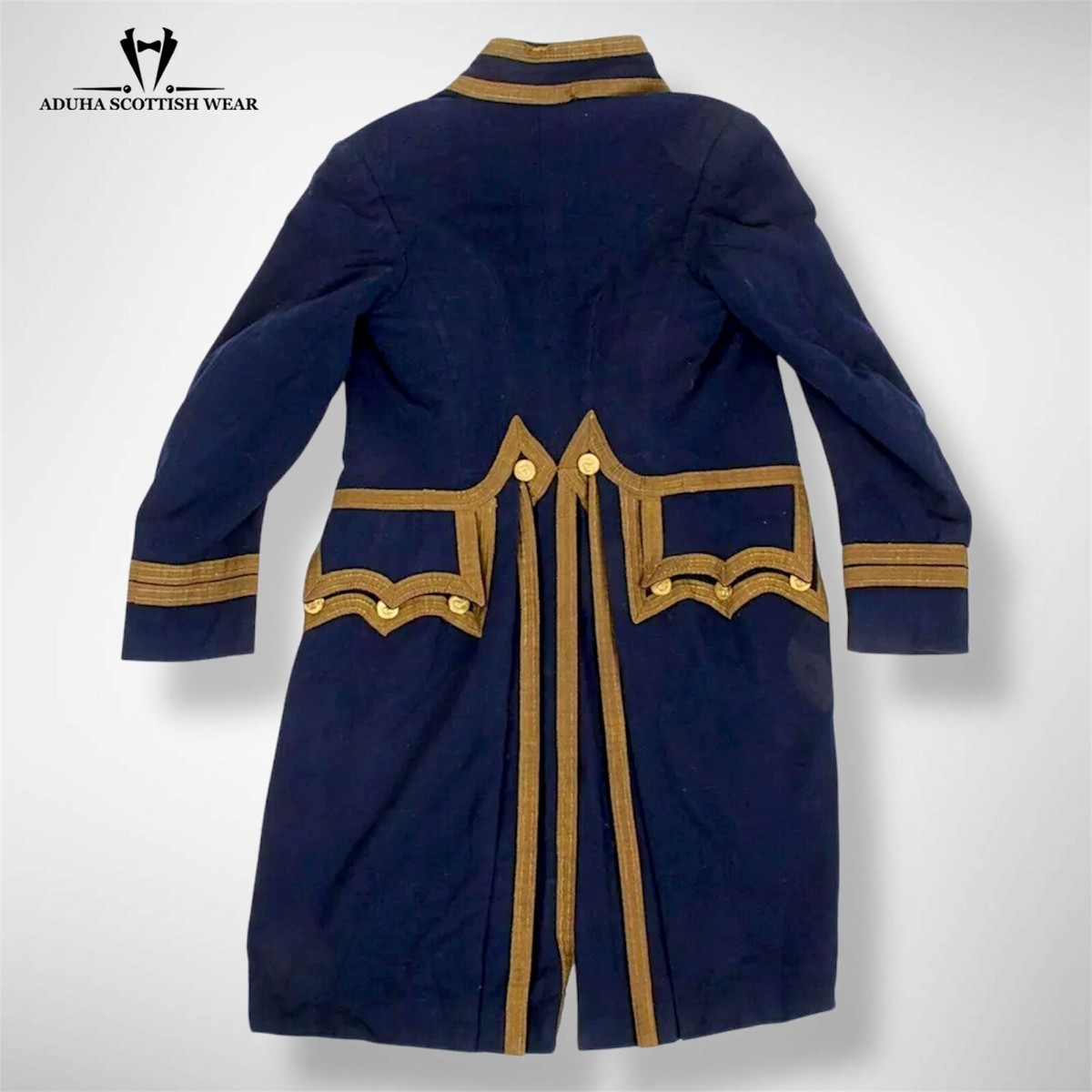 Newly British Napoleonic Navy Blue War Naval Officer Uniform