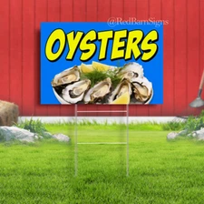 OYSTERS Indoor Outdoor Yard Sign with metal stakes