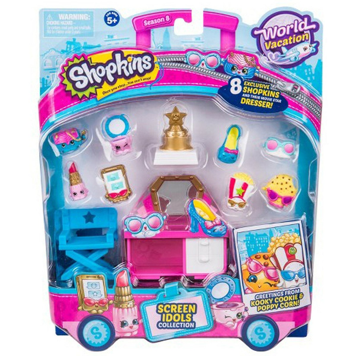 Shopkins Season 8 World Vacation SCREEN IDOLS Deluxe Theme Pack