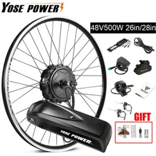 Electric Bike Conversion Kit with Battery 48V 500W 26in 28in Hub Motor Wheel