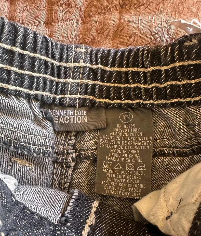 Pantalones de mezclilla Kenneth Cole Reaction para niños negros lavados talla 18 meses Foto 3 de 4