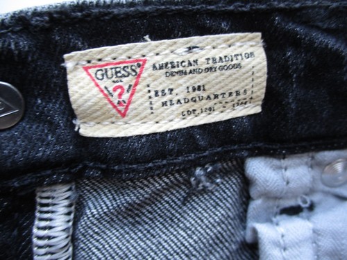 Guess Eco Jeans Boys 14 Black Mini Me Taper Relaxed Stretch Denim Faded 27x30 - Picture 20 of 22