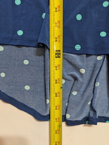 LuLaRoe Carly Midi Blue with Mint Green Polka Dots T-Shirt Dress Size XS - Picture 7 of 7