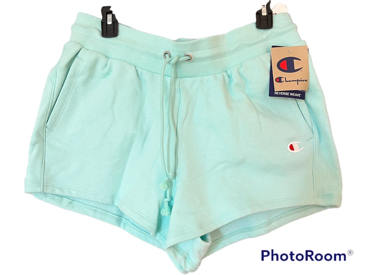 Champion Reverse Weave Shorts Womens Xl Blue Heavyweight Athletic Sweat- shorts