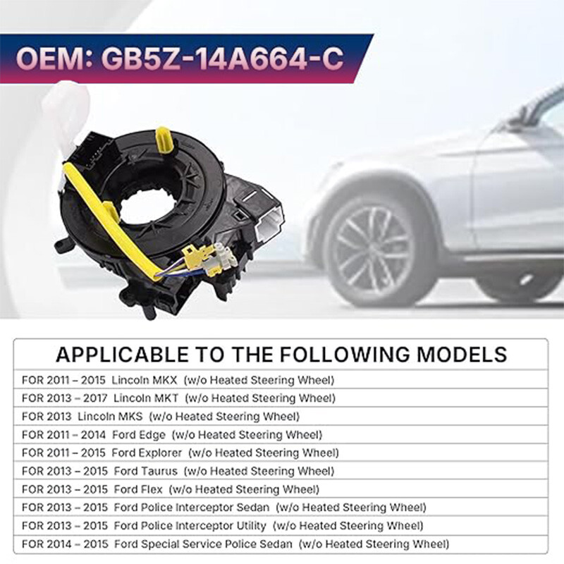 Clock Spring GB5Z-14A664-C without Angle Sensor for FORD EXPLORER EDGE 2011🌟