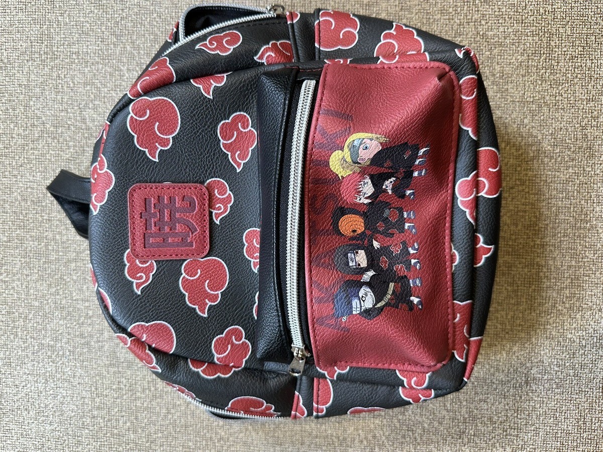 Naruto Shippuden Akatsuki Red Cloud Chibi Mini Backpack Bag 