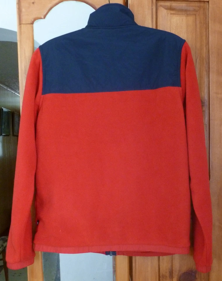 CHAQUETA POLAR NAUTICA Roja Nylon Yugo Superposición Cremallera Completa Manga Larga Juvenil L 14 16 Foto 2 de 2