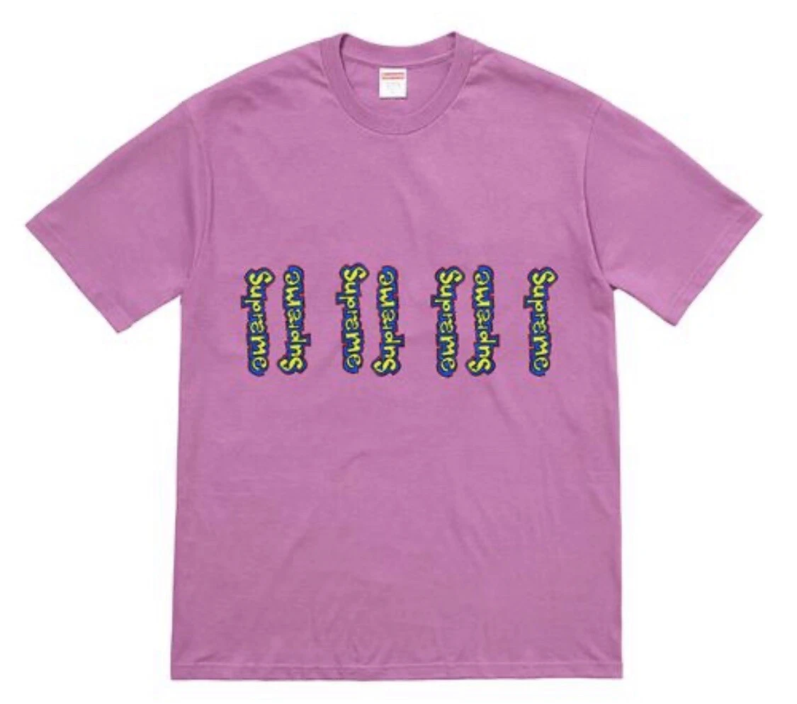 Logo Supreme Tee Gonz SS18 violet neuf en plastique DS 100 % authentique taille moyenne