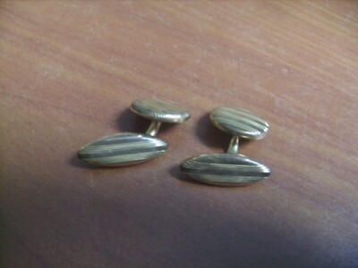 Bijoux français vintage bijoux Murat Paris boutons de manchette dans une boîte plaquée or des années 1950 - Canada