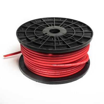 5 METER OFC 8 STÄRKE ROT STROMKABEL SAUERSTOFFFREI KUPFER 8 AWG INKL. ADERENDHÜLSEN