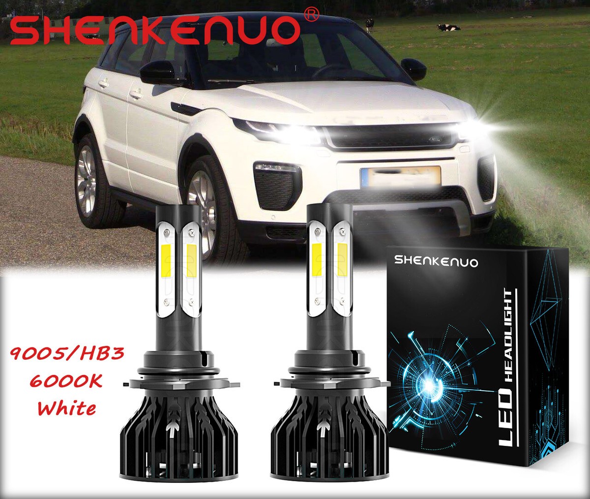For Land Rover Range Rover Evoque 2012-2018 LED Headlight Bulbs Hi