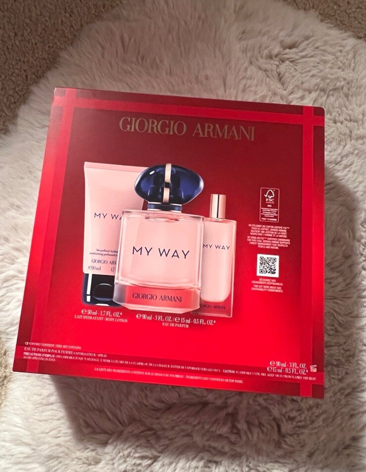 Giorgio Armani My Way Gift Set - 3oz EDP 0.5oz Travel Parfum 1.7oz