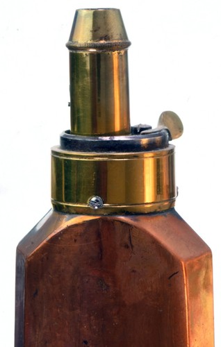 19TH CENTURY  POWDER FLASK FOR A CASED PISTOL . #10098 - Picture 4 of 4