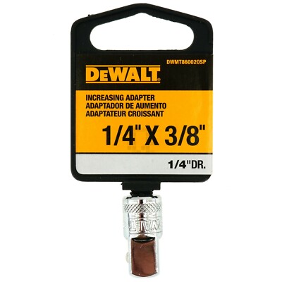 Dewalt DWMT86002OSP 1/4'' x 3/8'' Increasing Adapter, Chrome