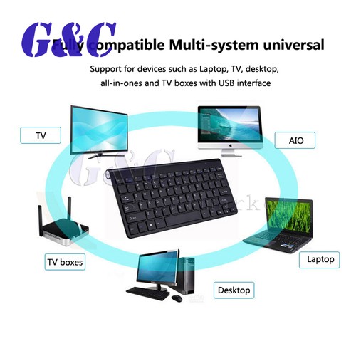 Slim 2.4GHz Cordless Wireless Keyboard and Mouse Set For PC MAC Laptop Tablet - Picture 8 of 20