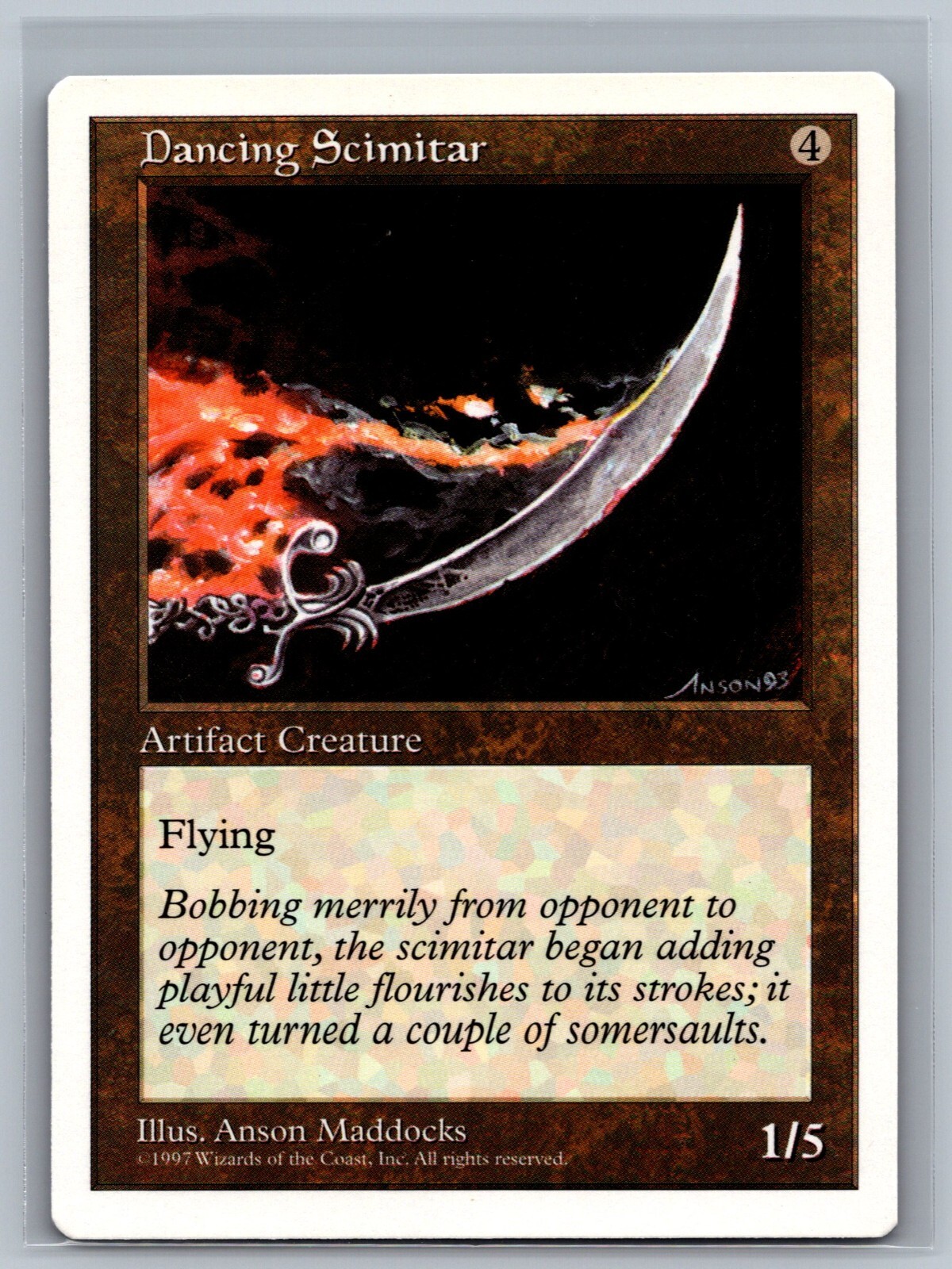Magic The Gathering 5th Edition Dancing Scimitar MTG TCG CCG Fifth