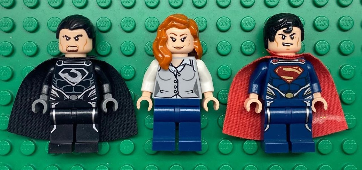 Lego Super Hero Minifigs: Superman, General Zod, Lois Lane 76009