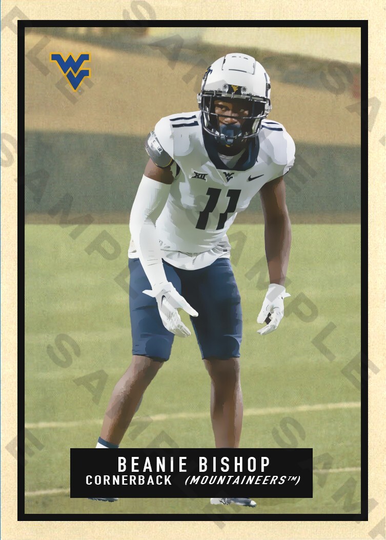 Beanie Bishop Custom Art Football Card 1951 Topps Magic Design Steelers WV-image