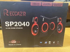 PC Computer Speakers, Reccazr SP2040 USB-Powered Multimedia Desktop Speaker w...