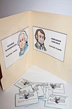 Social Studies Presidents Lincoln  Washington Matching Game Center Grades 2-3