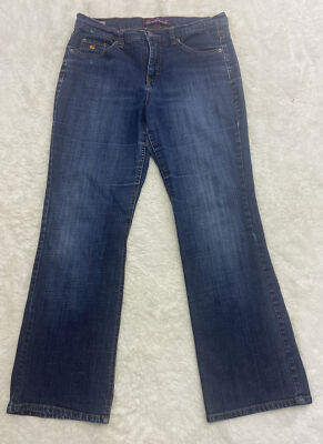Gloria Vanderbilt sz10 Boot Cut Denim Jeans med wash logo