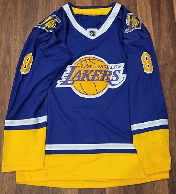 NBA NHL Los Angeles Lakers Hockey Jersey. Choose any Size, Name