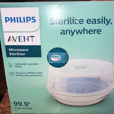 Philips AVENT Microwave Steam Sterilizer for Baby Bottles NIB.