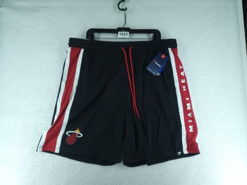 Miami Heat Fanatics Branded Referee Iconic Mesh Shorts - Black Nwt Size 3XL - Afbeelding 1 van 11