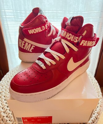 Nike AF1 Air Force 1 High Supreme SP Red US10 UK9 EU44 *Gebraucht VNDS*