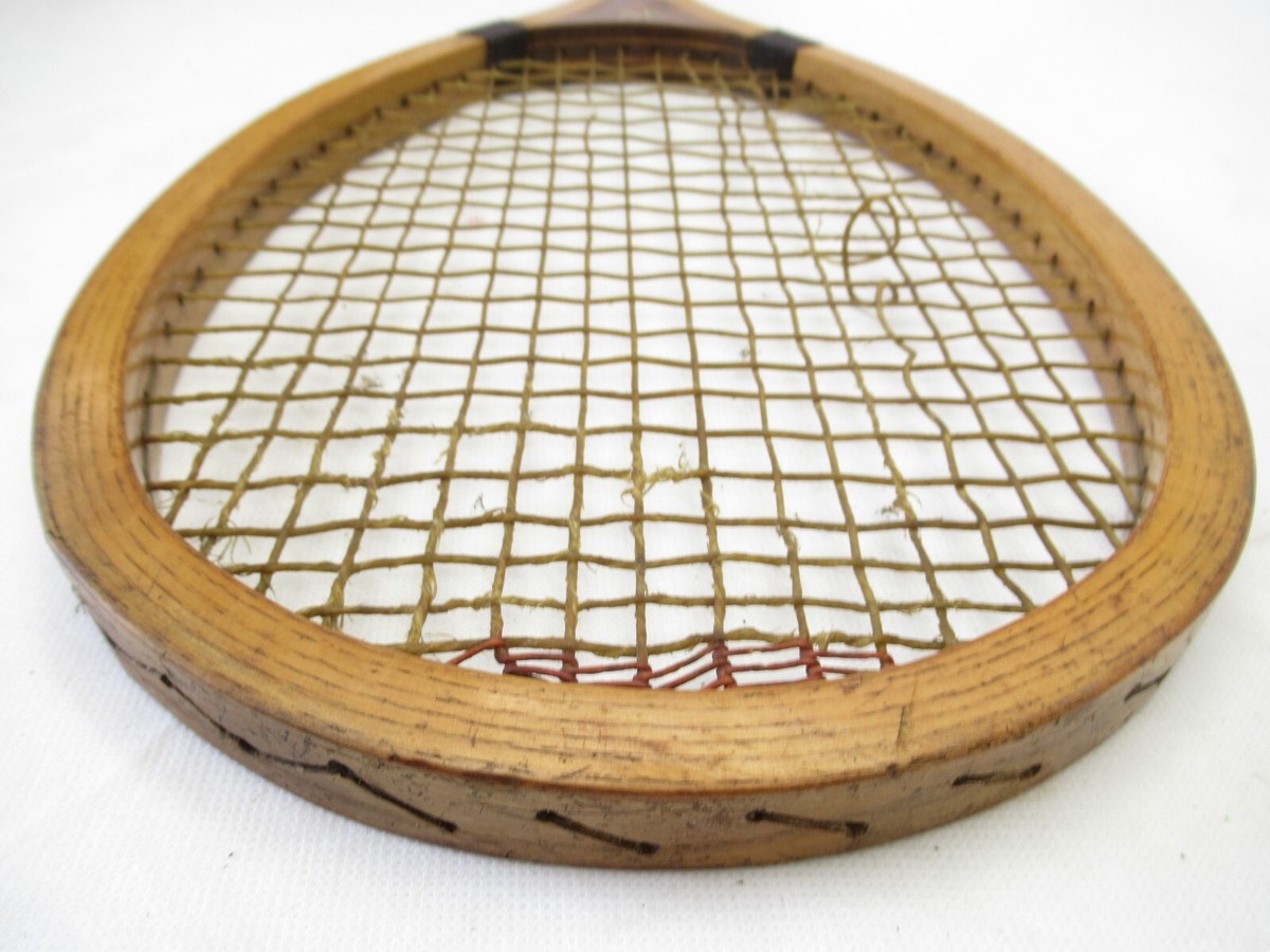 Raquette De Tennis Ancienne DRAPER MAYNARD Harvard - Vers 1895 - Bois à Carreaux - Occasion