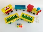 Vintage 1973 Fisher Price Play Family Circus Train Play Set #991 with Clowns