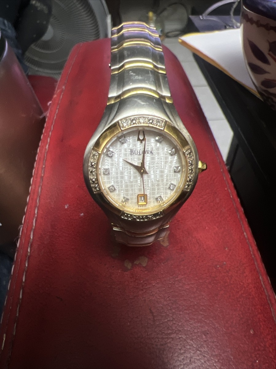 Woman's Bulova Wristwatch Watch - Stainless with gold tone Woman's Bulova Wristwatch Watch - Stainless with gold tone