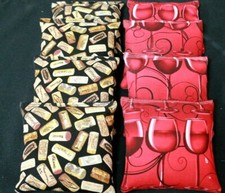 RED Wine Lovers CORKS 8 ACA Regulation Cornhole bags Party Bags