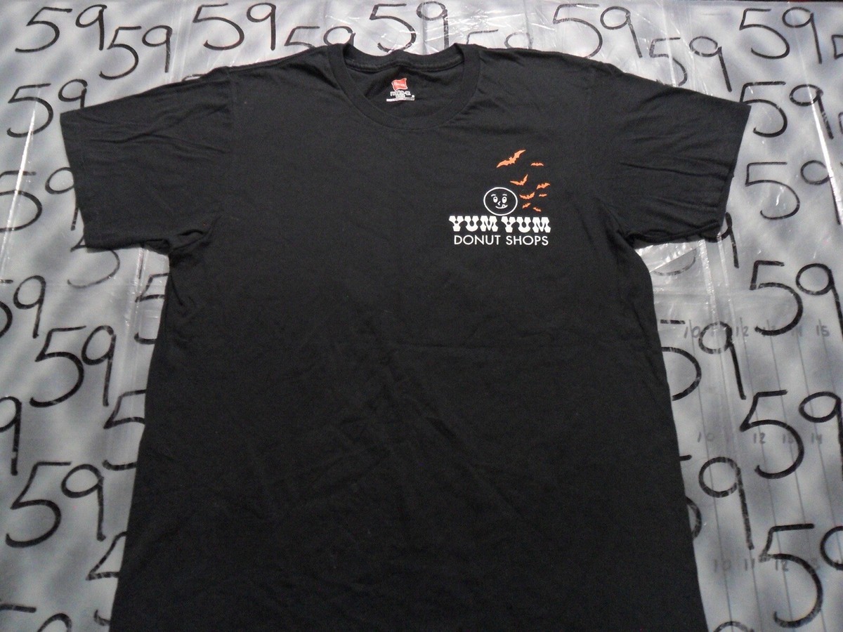 Medium Yum Yum Donut Shops Halloween Employee￼￼ Shirt | eBay