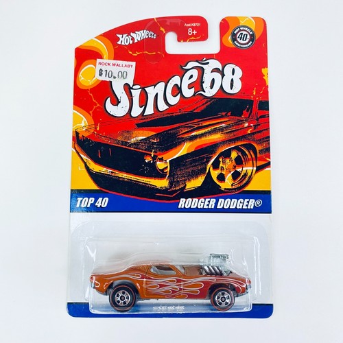 Hot Wheels 2007 Since 68 Top 40 No 26 RODGER DODGER Orange Flames Collector