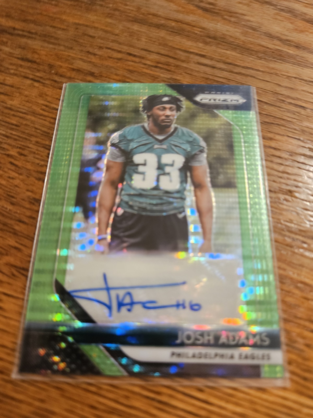 Josh Adams Panini Prizm Rookie Autographs #JO Green