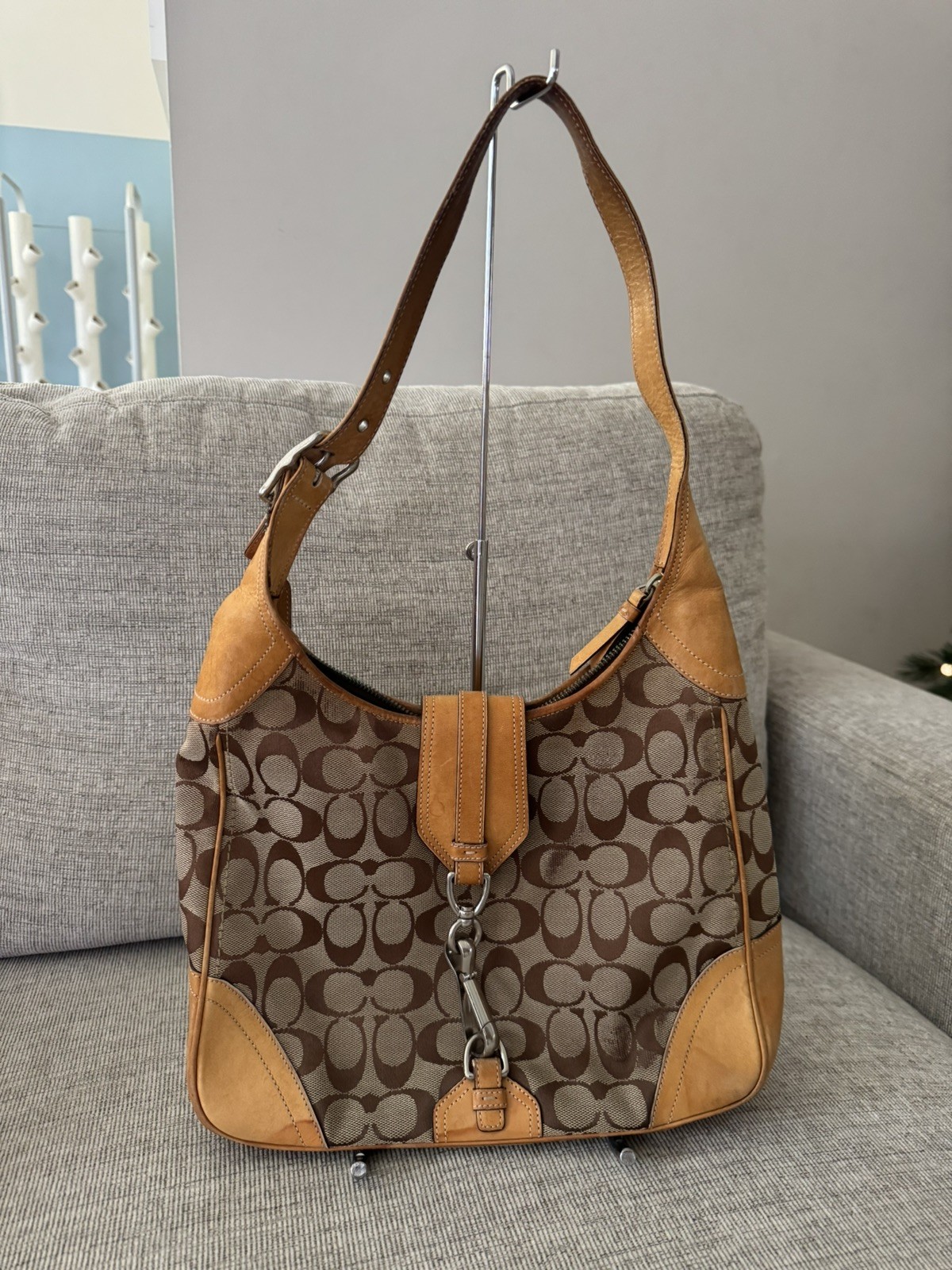 Coach Signature Hobo Purse E05K-8K03 Vintage Shoulder Tote