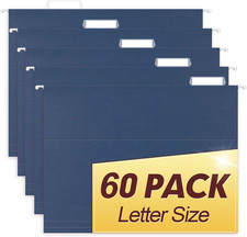 Hanging File Folders, 60 Pack Reinforced Letter Size Hanging Folders, Designed f