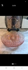 4 Vintage Anchor Hocking Pink Hobnail Depression Glass Plates 6.25" Diameter