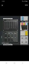 2 Pack Acrylic Magnetic Calendar for Fridge, Monthly Planner+Weekly Planner