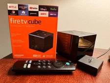 Fire TV Cube 2nd Gen Streaming Media Player 4k HDR  w/ Alexa Voice Remote