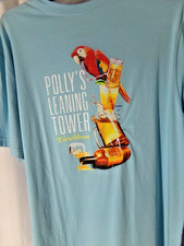 CARIBBEAN T Shirt size XLT tall blue  Polly's Leaning Tower print on back NWT