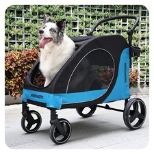 Pet Stroller for Large Dogs up to 80lbs, All-Terrain with Adjustable Handle ...