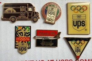 Lot Of 6 UPS 1996 Atlanta Olympic Games Collector Pins