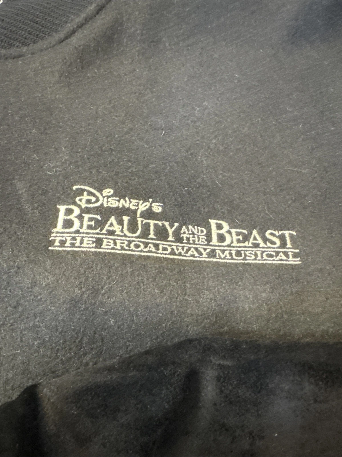 Vtg 90s Disney Beauty & The Beast Varsity Jacket Large Broadway Play Theater EX - product detail image 3