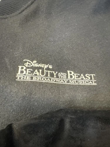 Vtg 90s Disney Beauty & The Beast Varsity Jacket Large Broadway Play Theater EX image 3