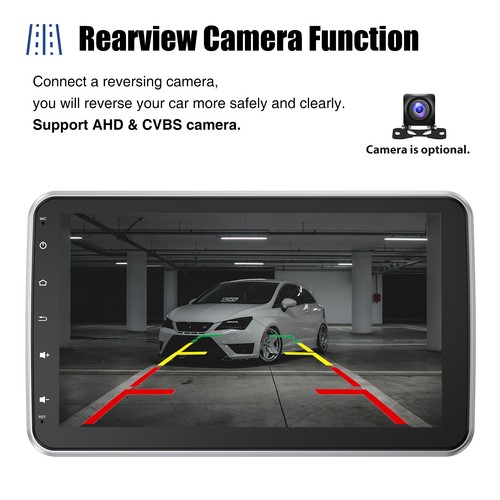 1 DIN 10" Autorradio Android 14 CarPlay Bluetooth GPS 4+64G Pantalla giratoria - Imagen 9 de 15