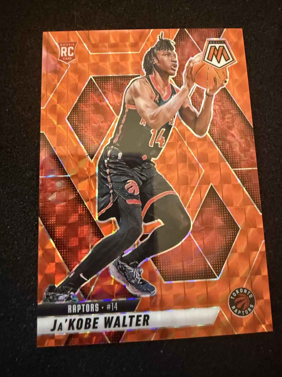 JaKobe Walter 2024-25 Panini Mosaic #234 Orange Mosaic /249 RC