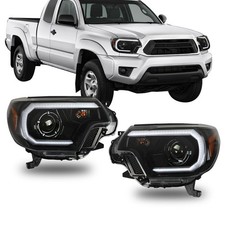 For 2012 2013-2015 Toyota Tacoma Headlights Leftright Clear Halogen W Led Drl