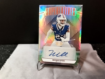 2023 Panini Illusions Superlatives Micah Hyde Autograph Silver